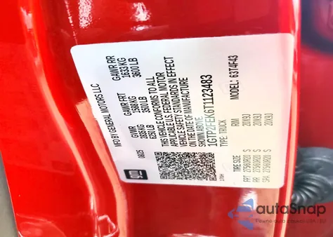 2026 GMC Canyon Denali z USA, uszkodzony, nr VIN 1GTP2FEK6T1123483